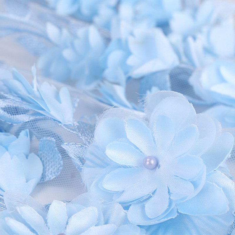 Embroidered Fabric Bridal Evening Polyester Sequin Fabric for Bridal W 7